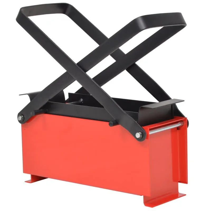 Máquina De Tijolos De Papel Vidaxl Aço Preto E Vermelho 34x14x14cm