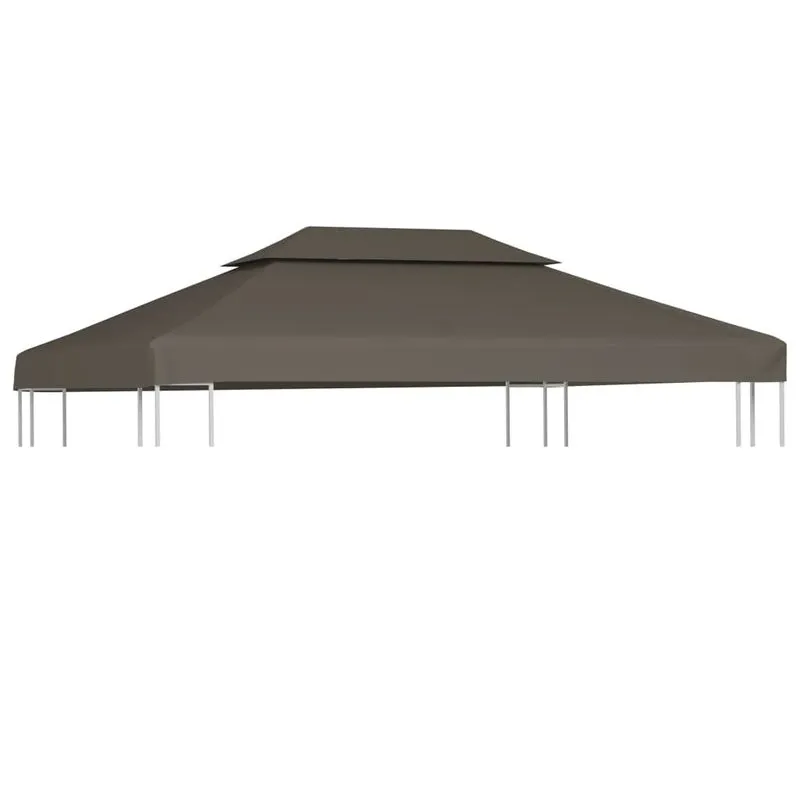 Guarda-sol De Reposição Para Capa De Gazebo De 2 Camadas Canopy Top Taupe