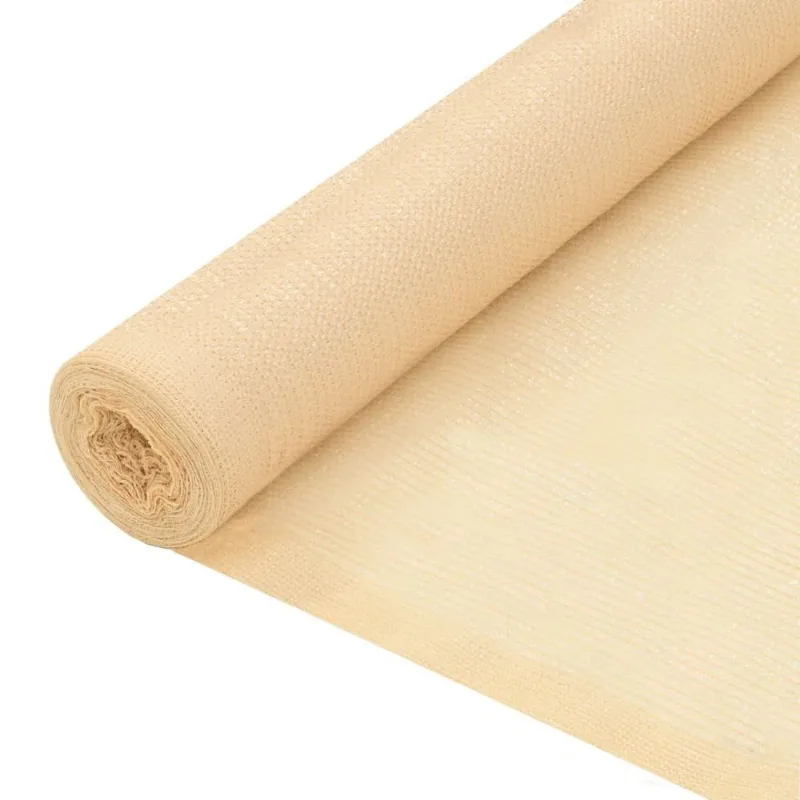 Red De Privacidad Beige Hdpe Vidaxl Para Exterior, Permeable Al Viento Y Al Agua