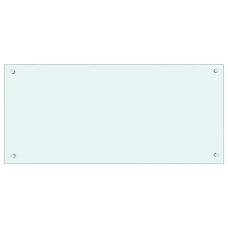 Cozinha Backsplash Vidaxl Vidro Temperado Branco 90x40cm