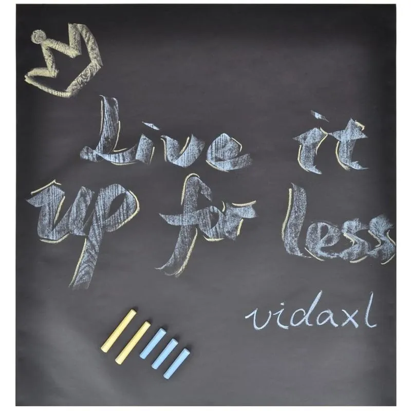 Adesivo De Parede Vidaxl Black Blackboard Autoadesivo Com Giz