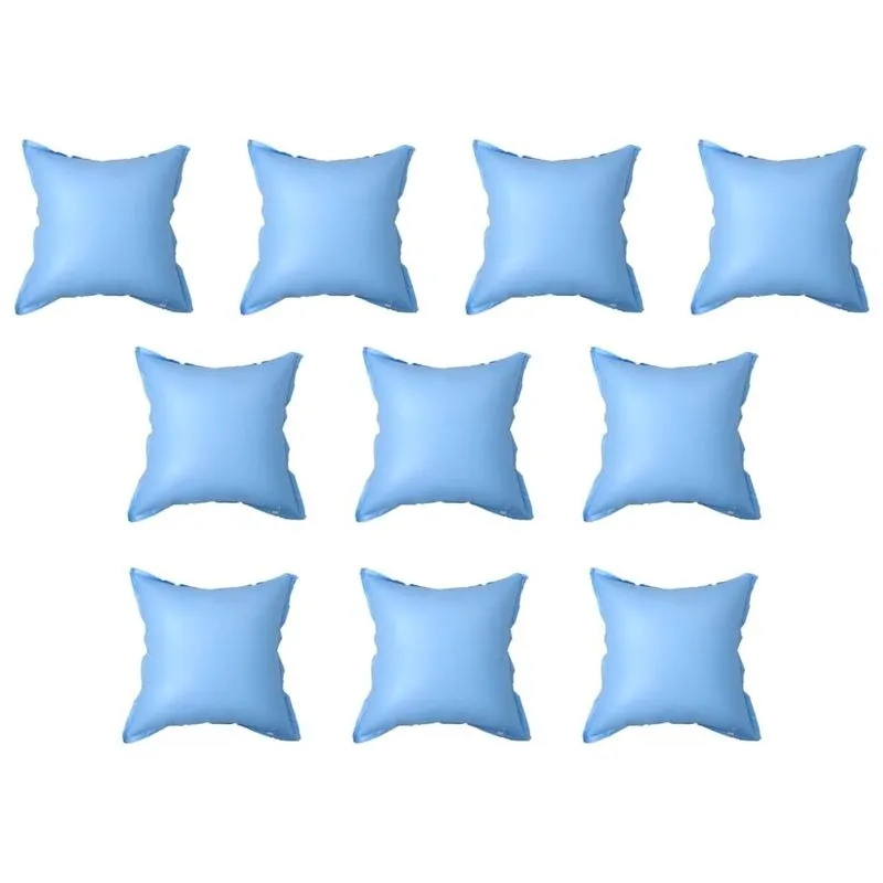 Almofada De Piscina Vidaxl, Capa De Piscina Inflável, Almofadas De Ar X10, Azul