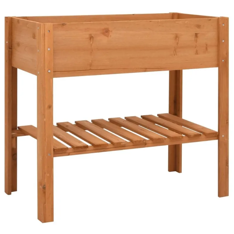 Planter Rack Vidaxl Expositor De Plantas De Madeira De 2 Camadas Para Uso Interno/externo