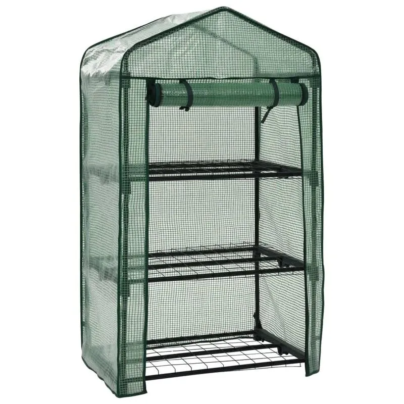 Mini Greenhouse Vidaxl De 3 Camadas Com Capa De Polietileno 70x49x125cm