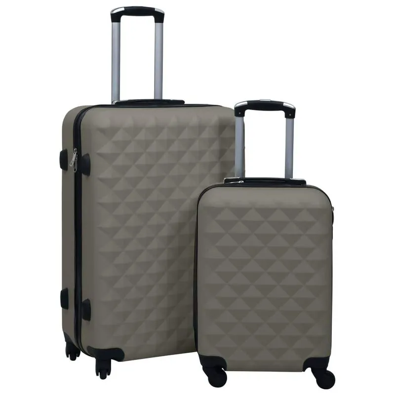 Set De Maletas Vidaxl Rígidas Con Ruedas 2 Piezas Abs Antracita