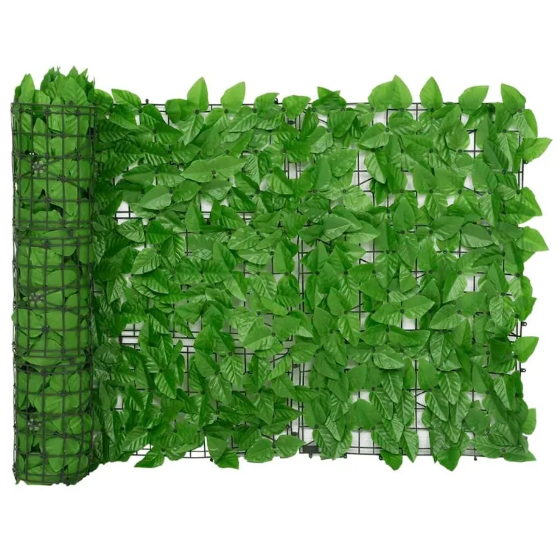 Tela De Varanda Vidaxl Green Leaves 300x75cm Polietileno
