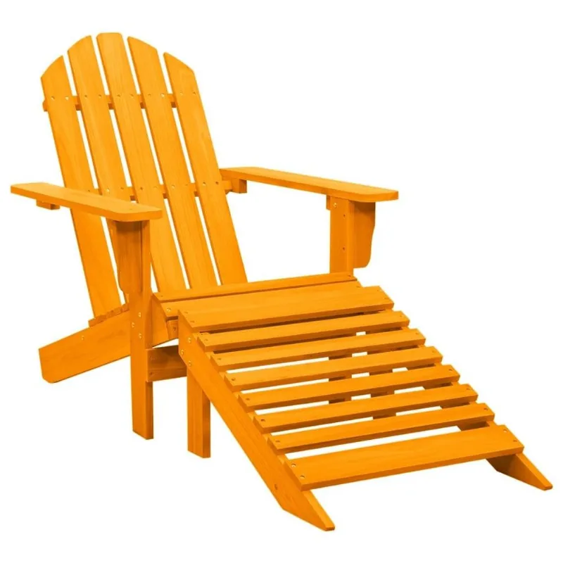 Cadeira Adirondack Vidaxl Patio Com Poltrona Removível Laranja
