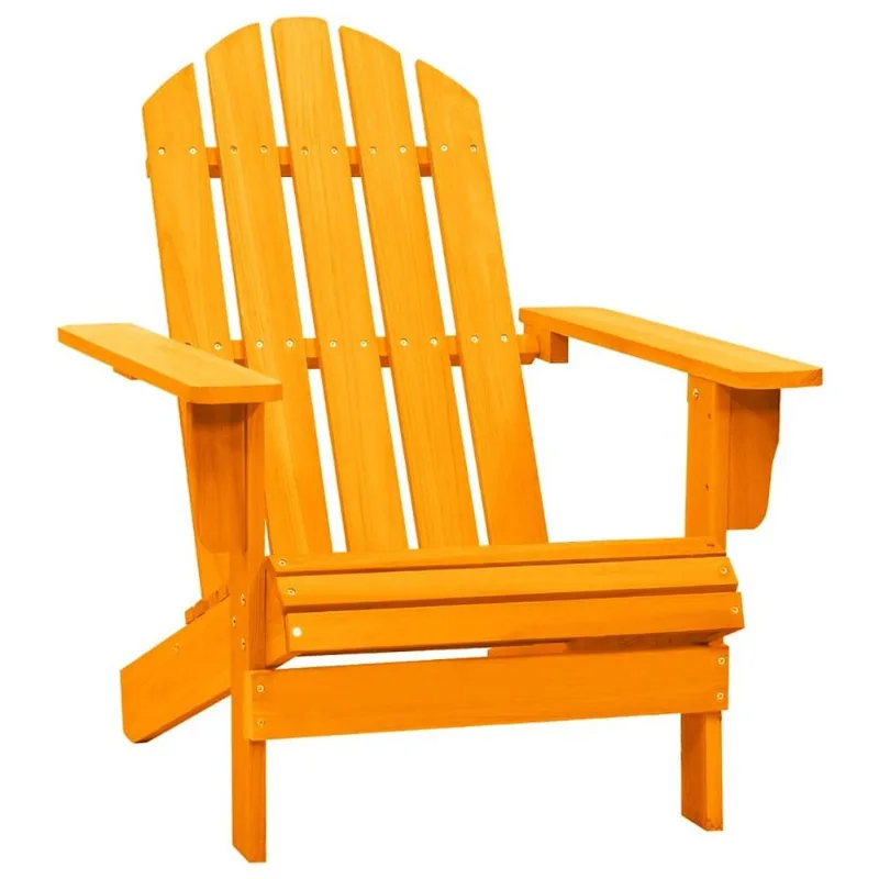 Cadeira Patio Adirondack Vidaxl Solid Fir Wood Laranja