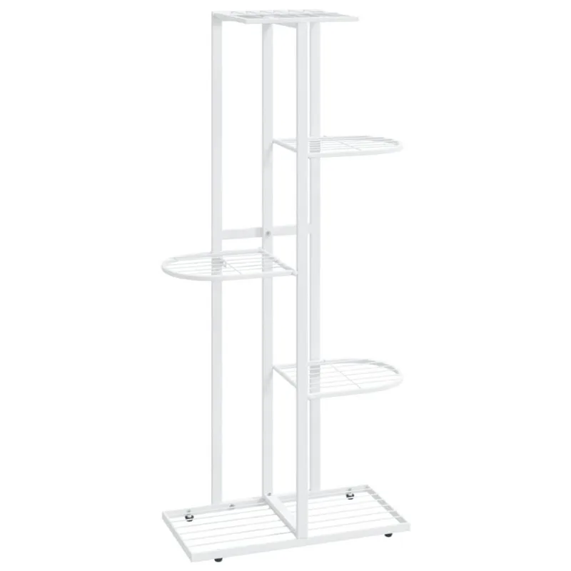 Suporte De Flores Vidaxl De Metal Branco De 5 Camadas Para Ambientes Internos/externos