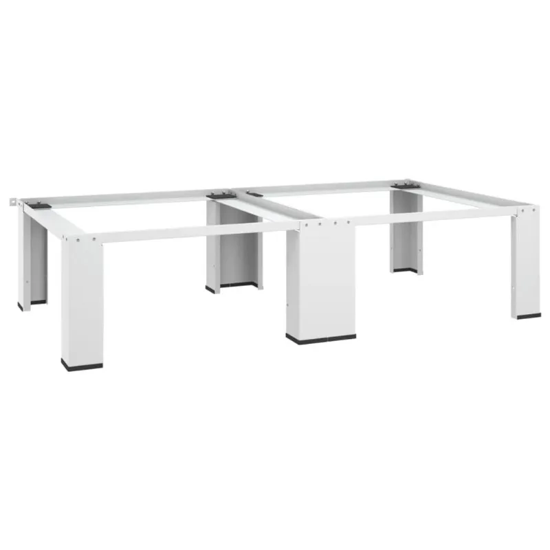 Pedestal De Máquina De Lavar Roupa Em Aço Resistente Vidaxl Com Prateleira Removível