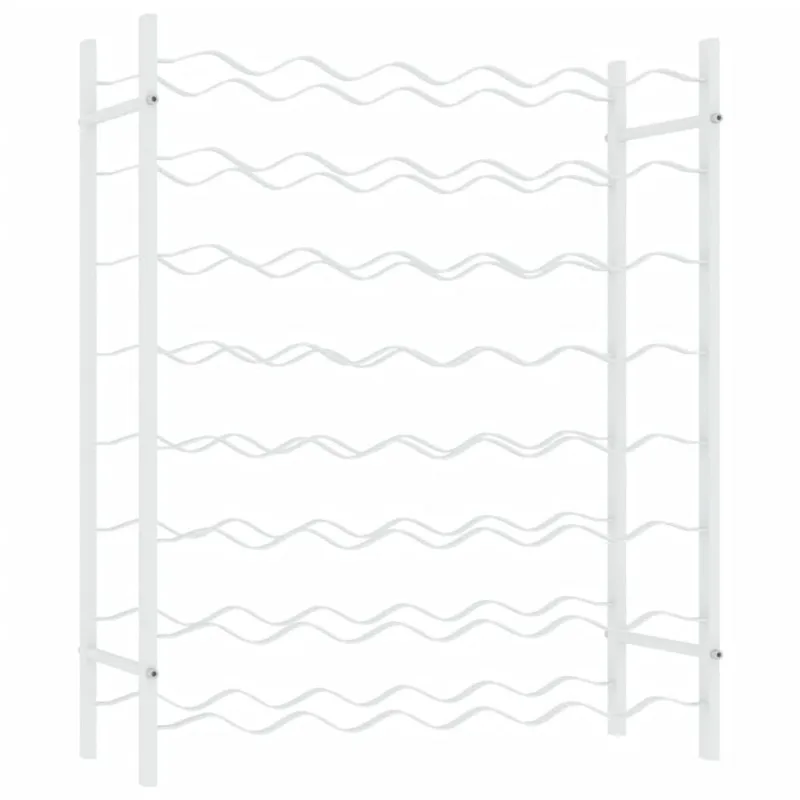 Prateleira De Vinhos Vidaxl Para 48 Garrafas De Metal Branco