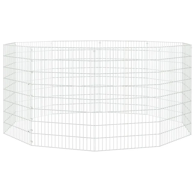 Gaiola De Coelho Vidaxl Ferro Galvanizado De 10 Painéis 54x80 Cm
