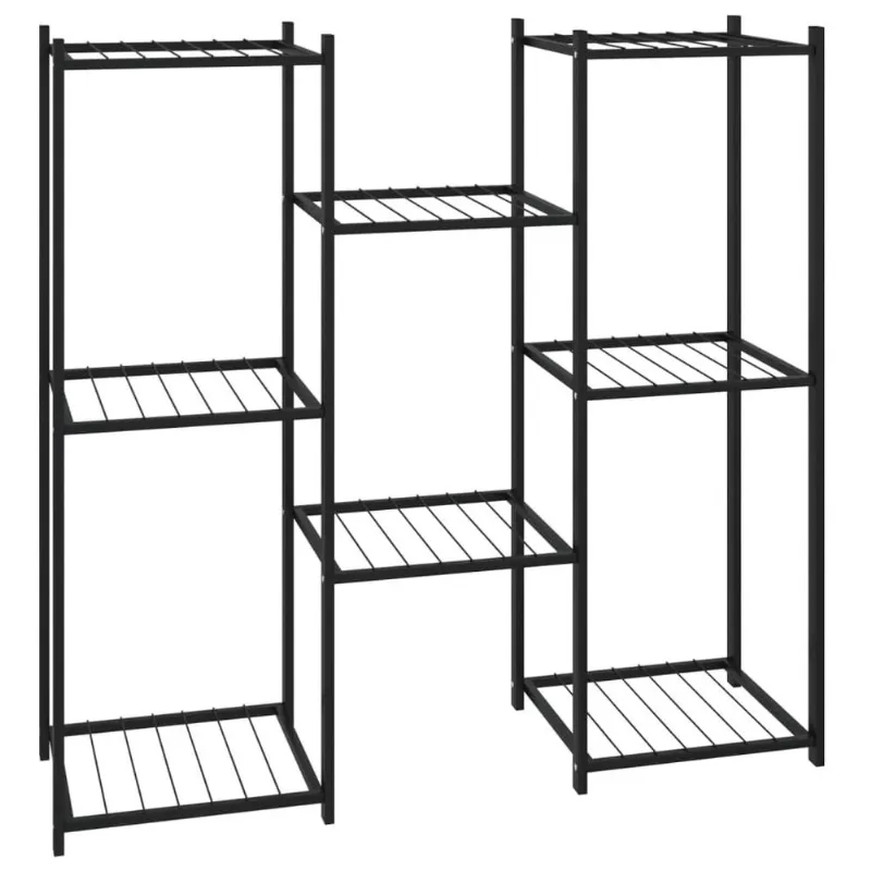 Soporte Para Flores Vidaxl De Hierro Negro Para Interior/exterior 25x83x80 Cm