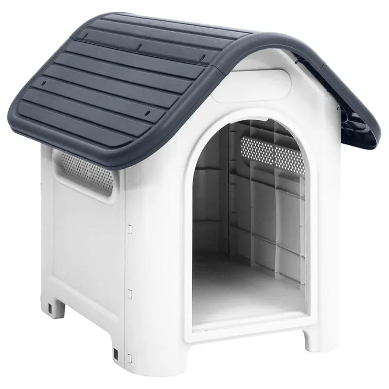 Telhado De Polipropileno Cinza Resistente A Uv Da Dog House Vidaxl