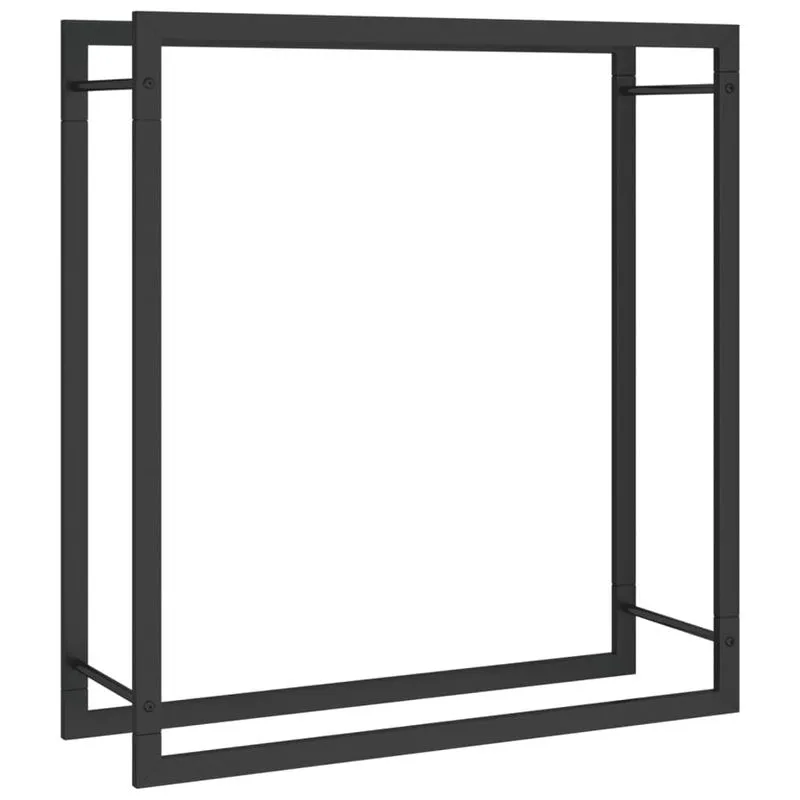 Prateleira De Lenha Vidaxl Durable Steel Black Matte 84x28x86cm