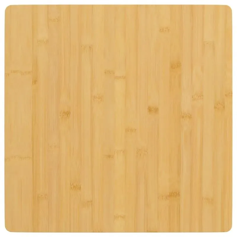 Tampo De Mesa Vidaxl Bamboo 40x40x2,5cm Com Acabamento Em Verniz