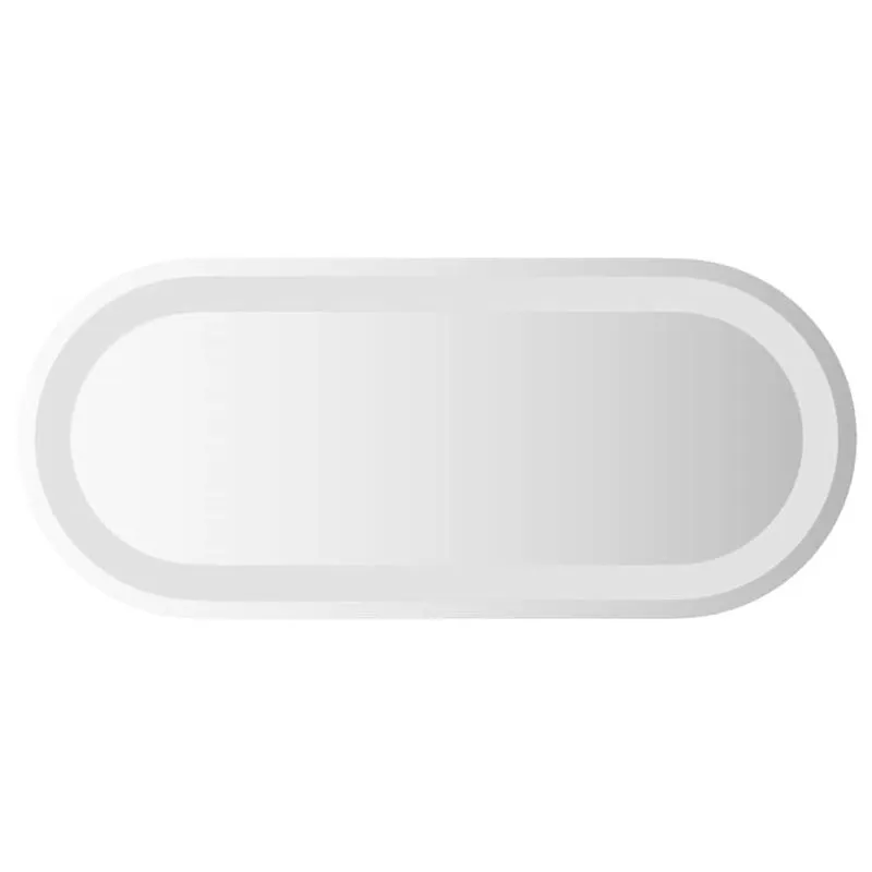 Espejo De Baño Ovalado Led Vidaxl De Vidrio Claro 60x25 Cm