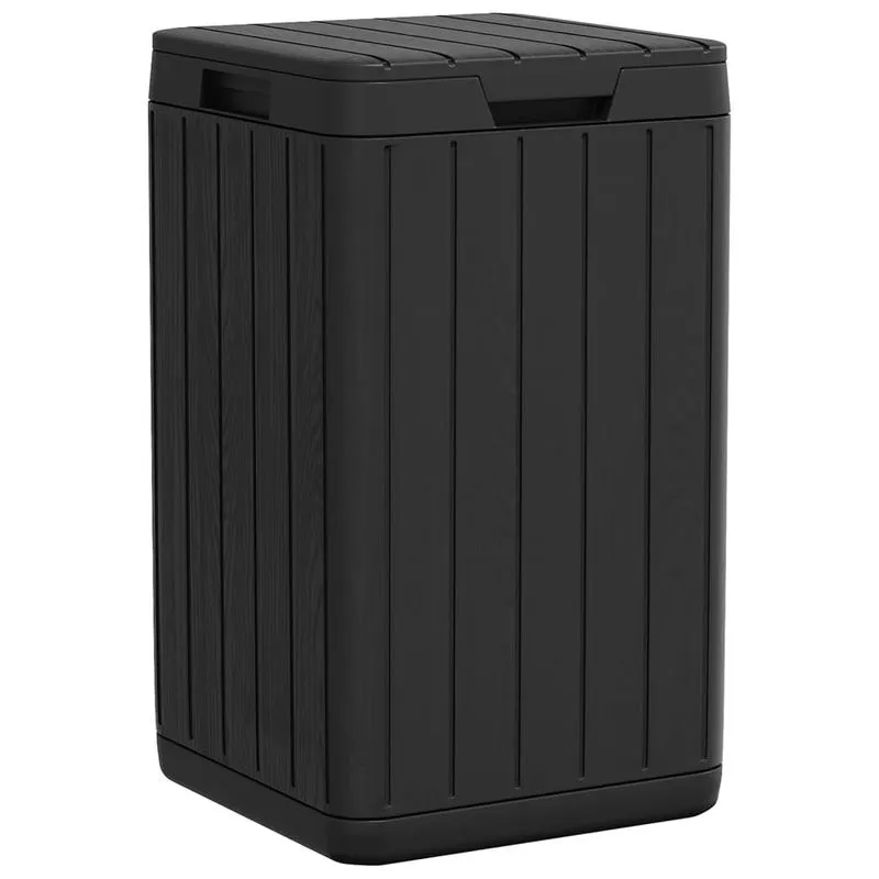 Caixote De Lixo Vidaxl Outdoor Polipropileno Antracite 60l