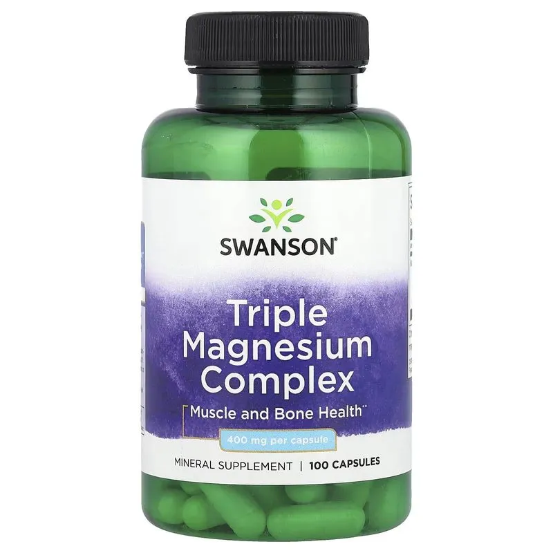 Magnésio Complexo Triplo 400mg 100 Cápsulas - Swanson
