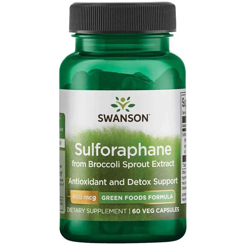 Sulforaphane, Extrato De Brócolis 400mcg, 60 Capsulas, Swanson