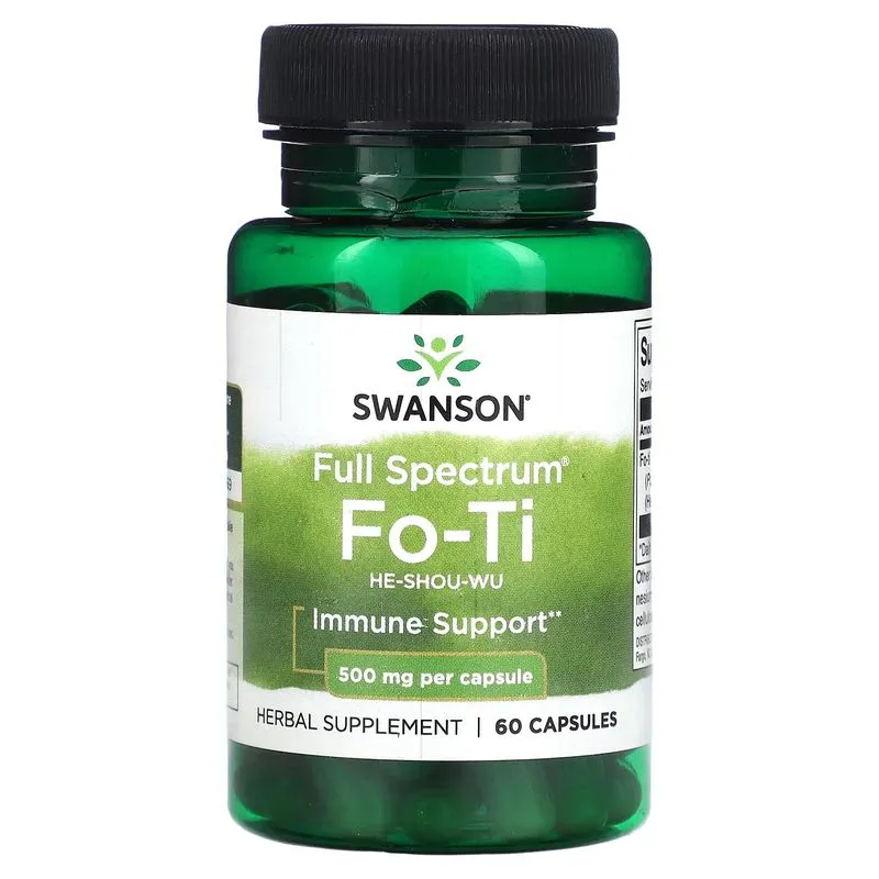Fo-Ti ( He-Shou-Wu ) 500mg 60 Capsulas Veganas - Swanson