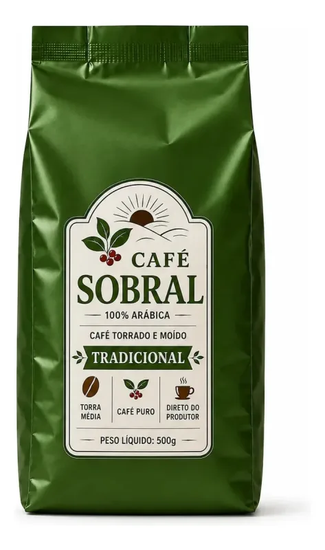 Café Sobral Tradicional 100% Arábica Moído Torra Média 500g - CAFÉ SOBRAL