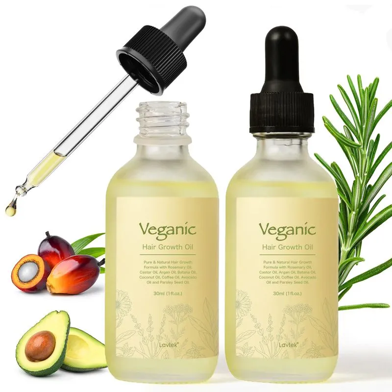 Óleo De Crescimento Capilar Lavtek Veganic Com Alecrim, Rícino, Argão 30