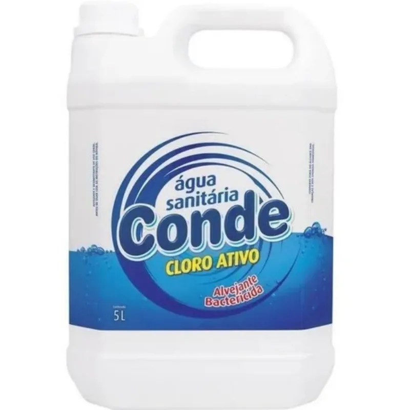 Kit Com 3 Água Sanitária Conde Qboa Roupalim 5 Litros