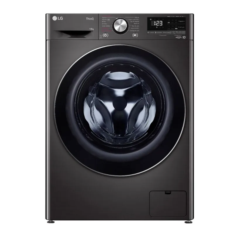 Lavarropas LG Carga Frontal 10 Kg ThinQ Color Negro WM10BVC4S6