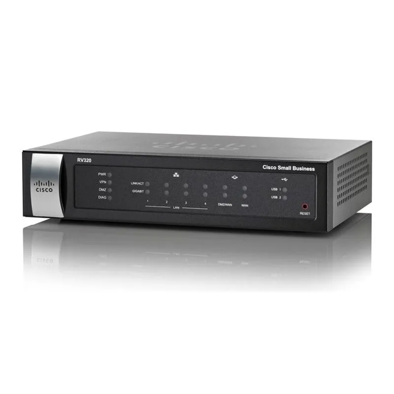 Roteador Cisco RV320-K9-NA Dual Gigabit WAN VPN (4x LAN, 2x WAN, 1x USB)