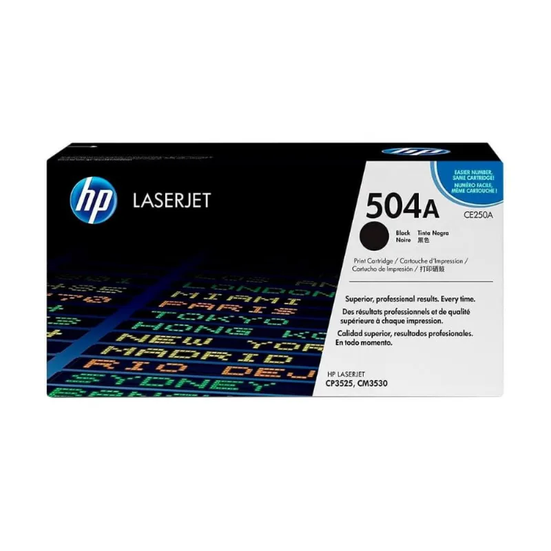 Toner hp CE250A 504A Preto CP3525DN CP3525N CP3525X CM3530FS Original 5k
