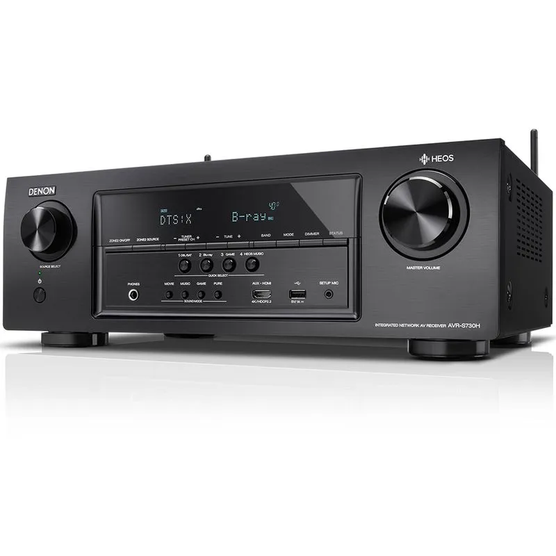 Receiver Denon AVR-S730H 7.2ch Wi-Fi Bluetooth 4K 3D DolbyAtmos DTS:X Heos Preto/110v