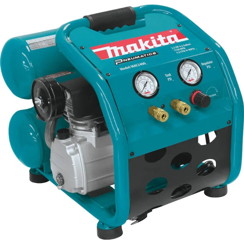 Makita 2.5 HP Big Bore Air Compressor - Twin Stack 4.2 Gallon Tank, 4.8 CFM at 90 PSI