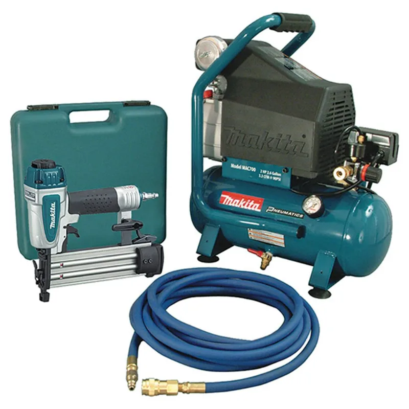 Makita 2.0 HP Air Compressor Kit with Accessories - 3.3 CFM at 90 PSI, Durable Cast Iron