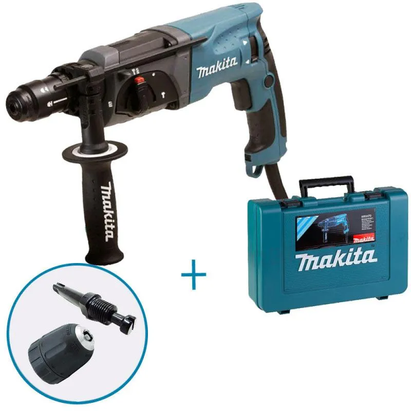 Martelete Sds-plus 800w 2,6kg Hr2470 Rompedor + 1 Mandril Rápido C/ Adaptador Makita