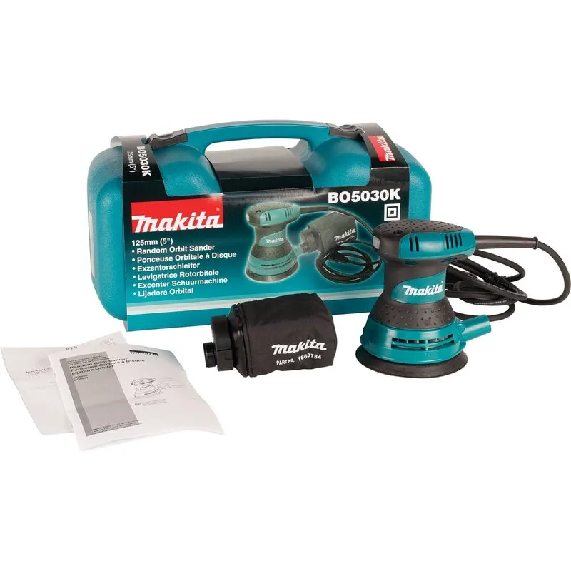 Lixadeira De Órbita Aleatória Makita Bo5030k 3a 12000 Opm De 4,9 Polegadas