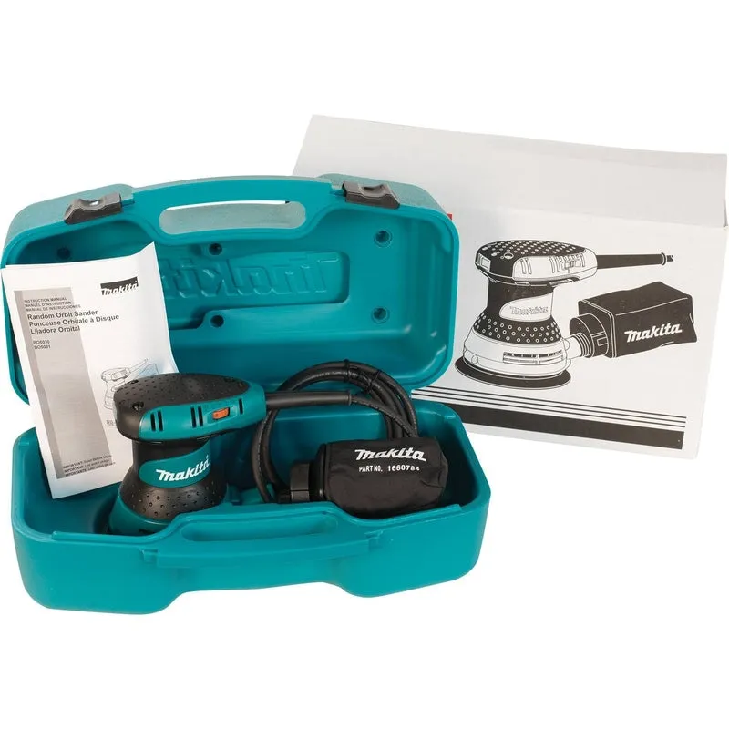 Lixadeira De Órbita Aleatória Makita Bo5031k 3a 12000 Opm 4,8 Cm