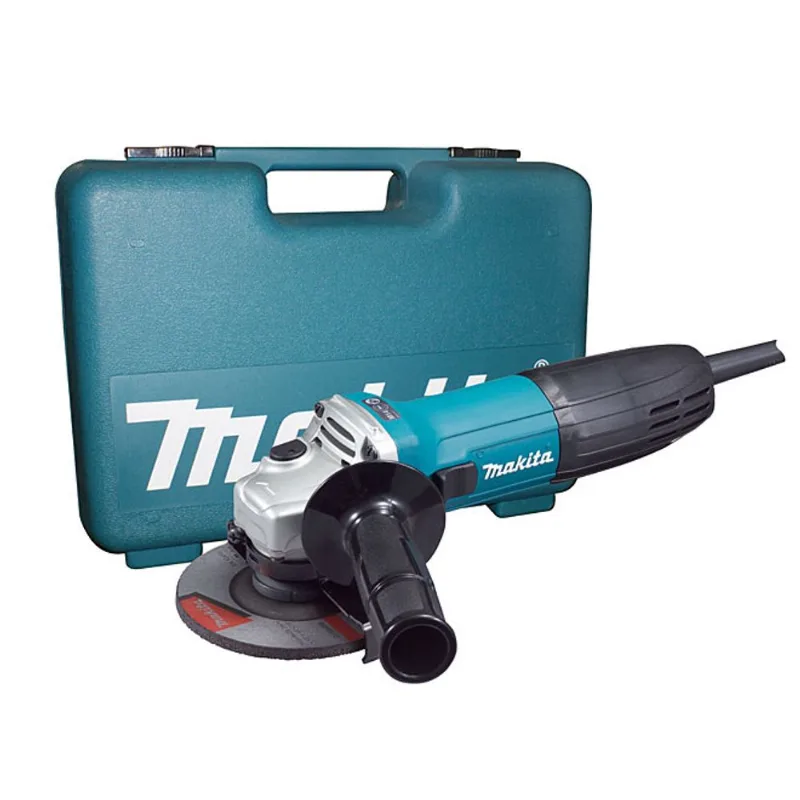 Makita 4-1/2" Corded Angle Grinder Kit with Tool Case 6.0 AMP Motor, Slim Barrel Grip & Slide Switch