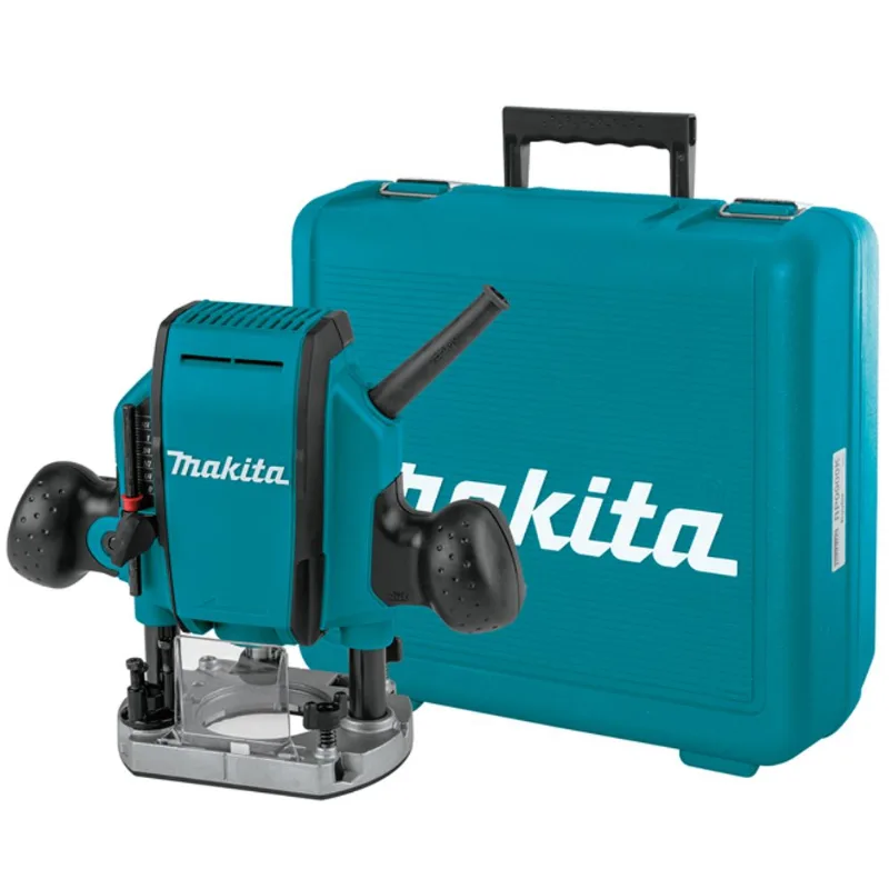 Makita Plunge Router Kit 27,000 RPM Motor with Quick Release Plunge Depth Adjustment