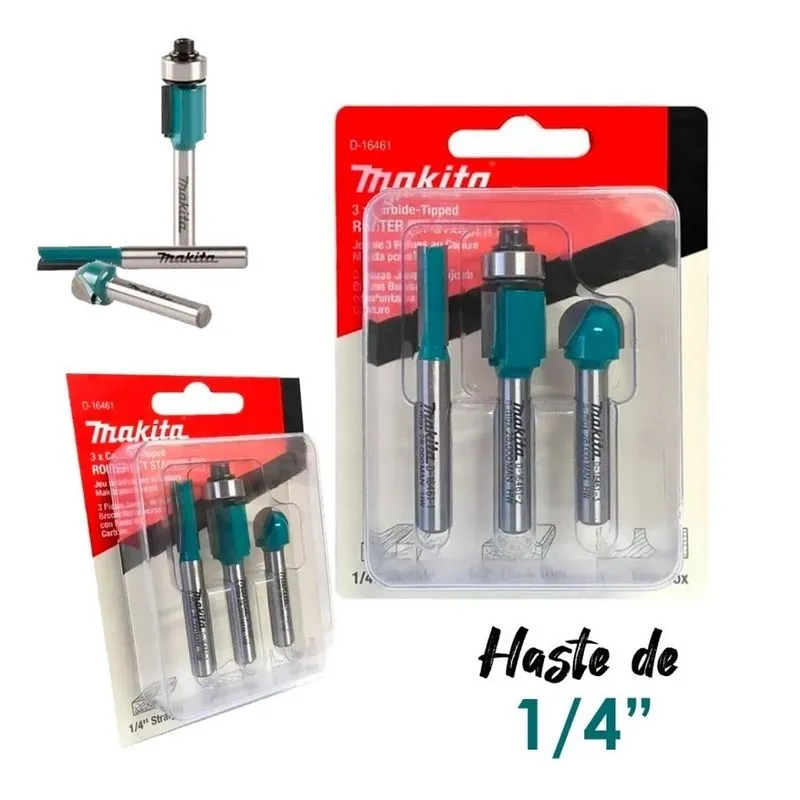 Kit Fresa 3 Pecas H06mm Makita D-16461