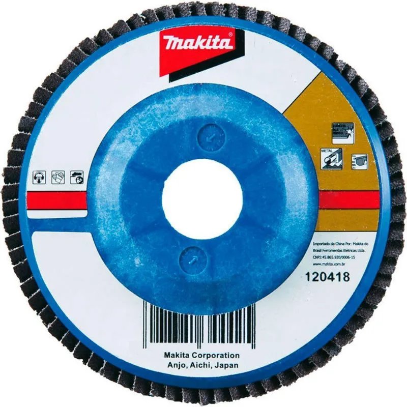 Disco De Lixa Flap 180x22mm Grão 60 Para Metais E Inox Makita D-36435