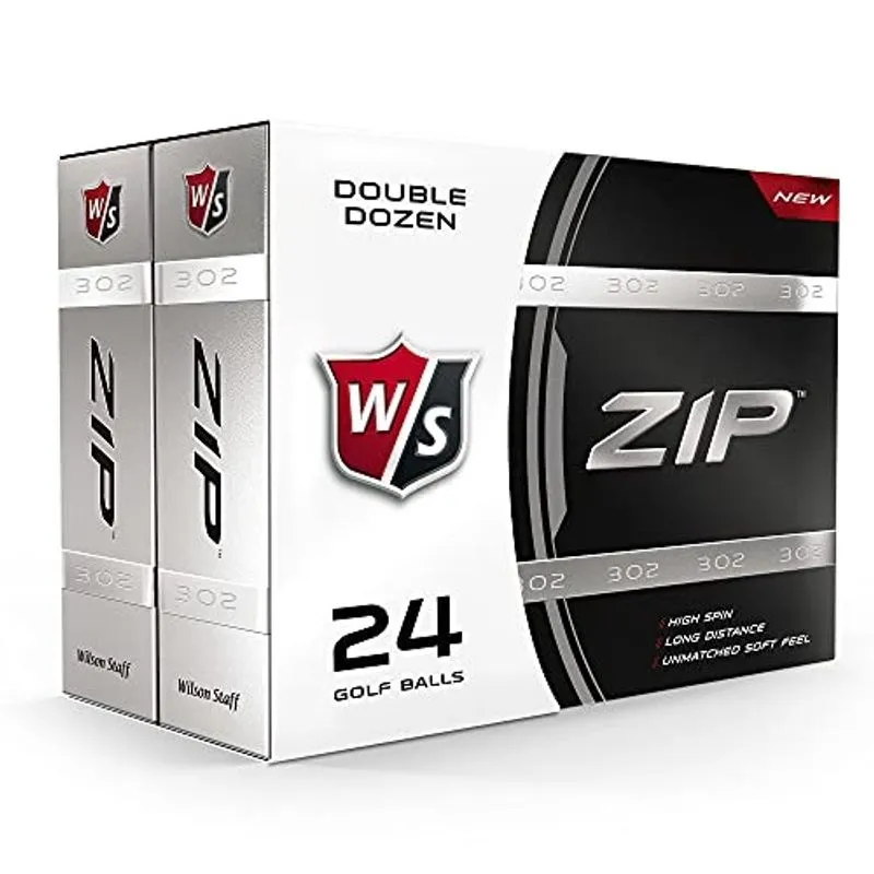 Equipe wilson Zip Duas Dúzias de Bolas de Golfe, Branca, Grande (WGWP25000)