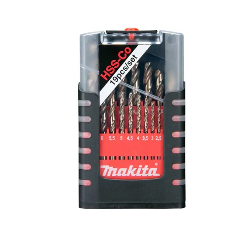Jogo De Broca P/ Metal HSS-Co 19 Pcs 1,0 A 10,0mm Makita D-50463
