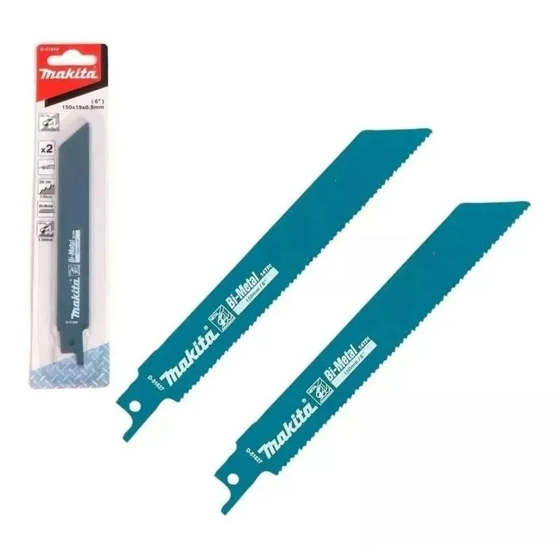 2 Lâminas De Serra Sabre 152mm Para Metal Makita D-51627 N.f