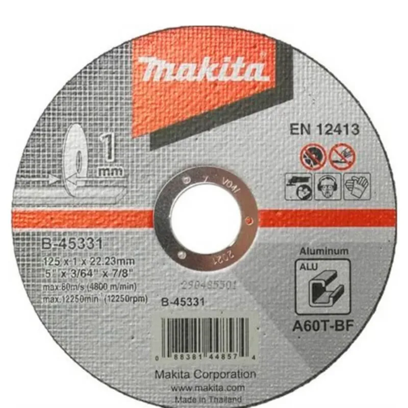 Disco Abrasivo De Corte P/alum (125x1x22.23mm) B-45331 Makita