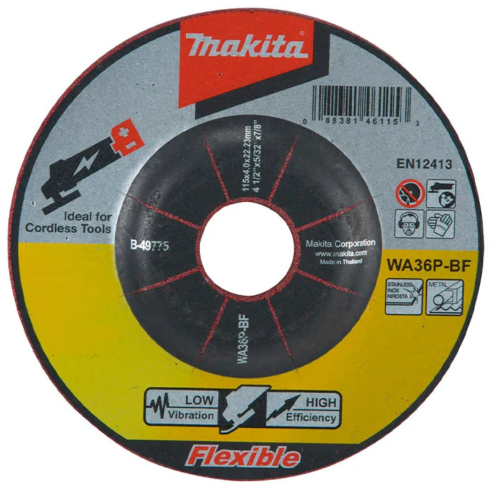 DISCO DE DESBASTE FLEXIVEL 125X4X22.23mm MAKITA B-53110 - UNI