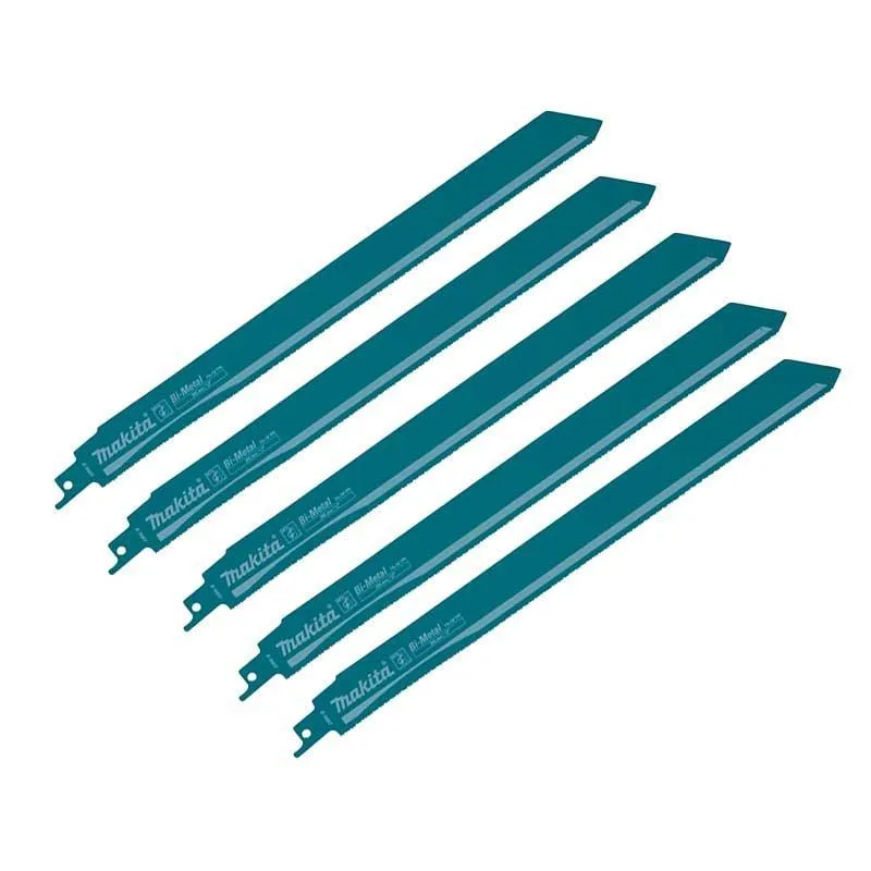 5 Lâminas Bim Curva Para Serra Sabre 305mm B-55837 Makita