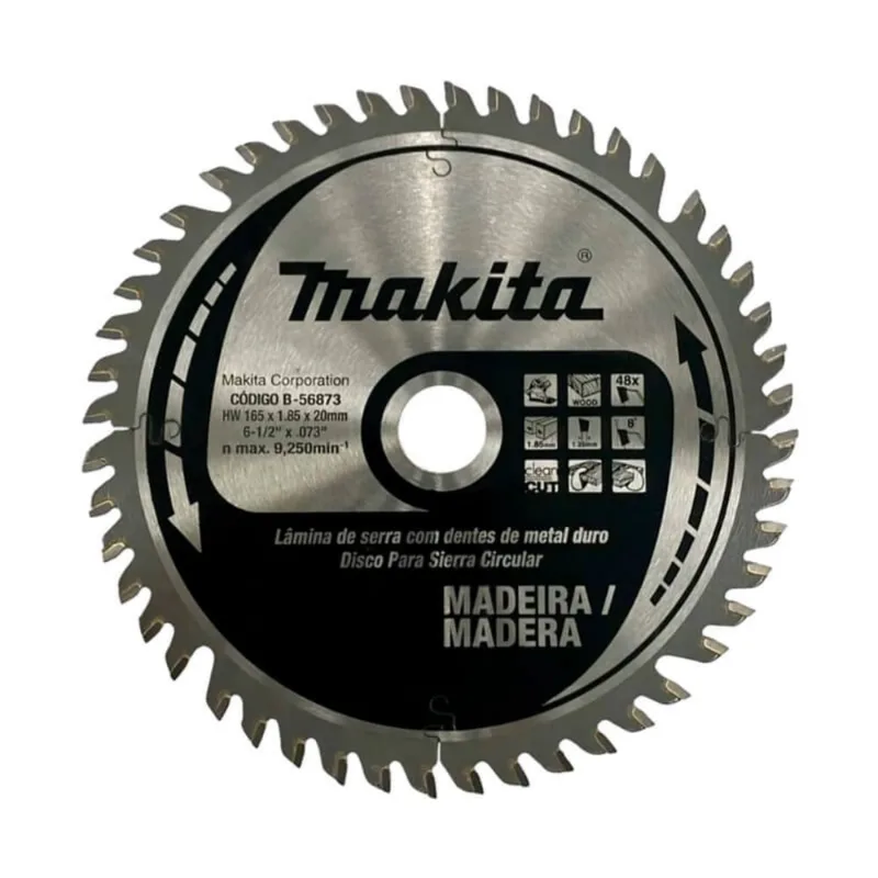 Lamina de Serra TCT 165MM X 20MM X 48T Makita B-56873