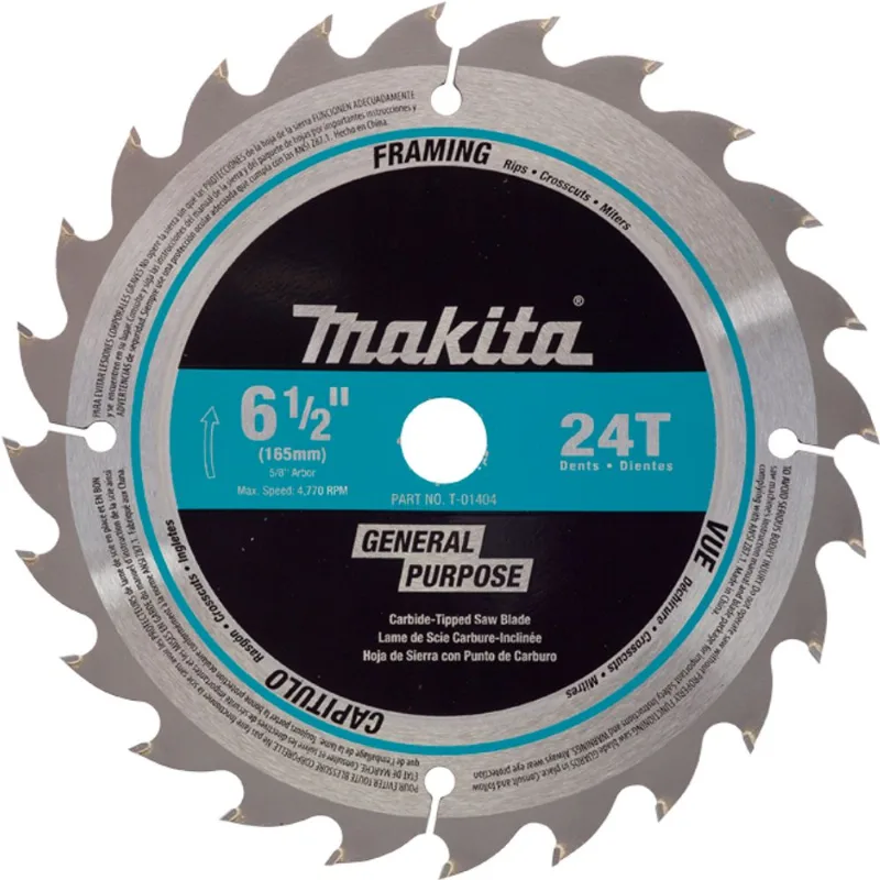 Makita Framing Circular Saw Blade - Carbide - 24-Teeth - 6 1/2-in dia