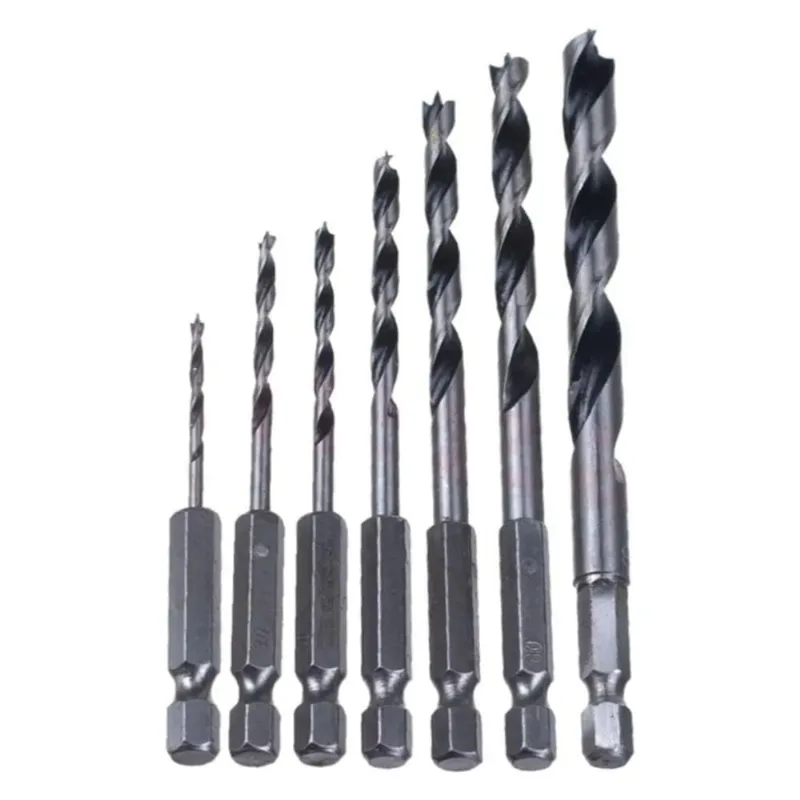 Conjunto de Brocas para Madeira 7 Peças 2-8mm D-62371 com Haste Sextavada Makita